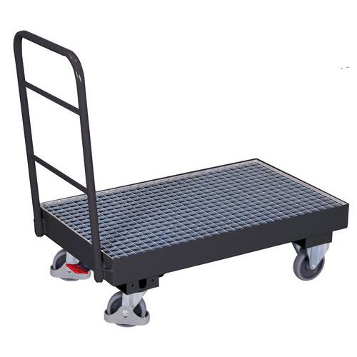 Pojazdné záchytné vane s roštom, do 250 kg, 42,5 l, 110 x 60 x 101 cm