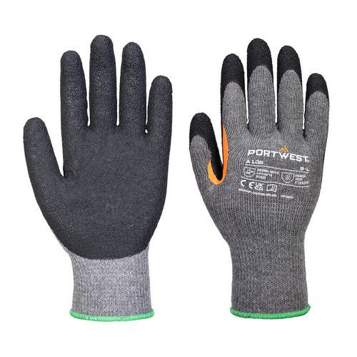 Rukavice Grip 10 s latexovým povrstvením (12ks), čierna/sivá