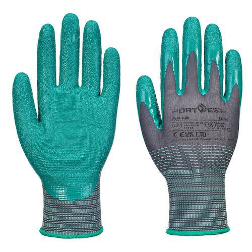 Nitrilové rukavice Grip 15 Crinkle (12ks), zelená/sivá