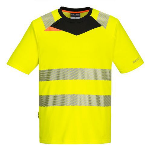 DX4 Hi-Vis tričko S/S, čierna/žltá