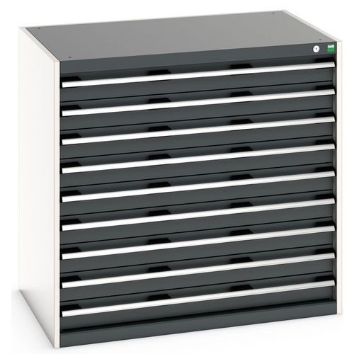 Dielenské zásuvkové skrine Bott Cubio 200, 100 x 105 x 65-75 cm, 9 zásuviek