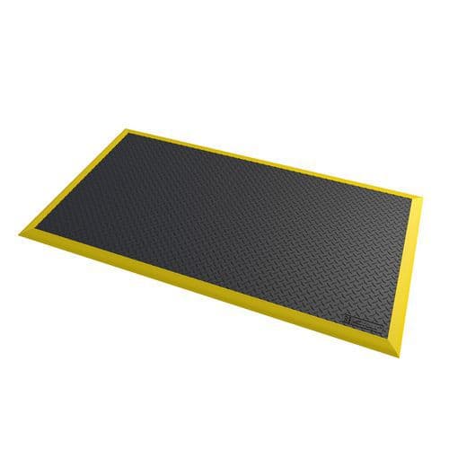 Priemyselné protiúnavové rohože Diamond Flex™, čierna/žltá, 163 cm