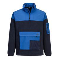 KX3 Fleece na zips 1/4, čierna/modrá