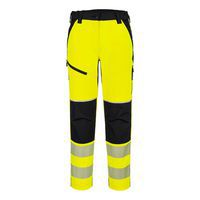 PW3 Hi-Vis Dámske strečové nohavice, čierna/žltá