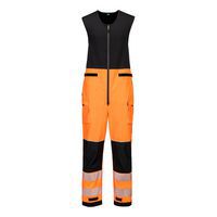 PW3 Hi-Vis Salopettes do dažďa (3L), čierna/oranžová