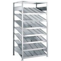 Regály so šikmými policami