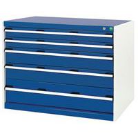 Dielenské zásuvkové skrine Bott Cubio, 80 x 105 x 65-75 cm, 5 zásuviek