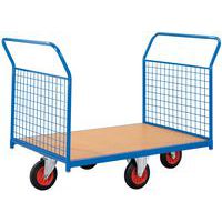 Plošinové vozíky s pevným držadlom a rúrkovými bočnicami