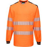 PW3 Hi-Vis Tričko L/S, čierna/oranžová