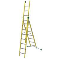 Výsuvný sklolaminátový rebrík Facal, 8 + 8 + 7 priečok