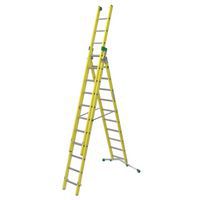 Výsuvný sklolaminátový rebrík Facal, 11 + 11 + 10 priečok