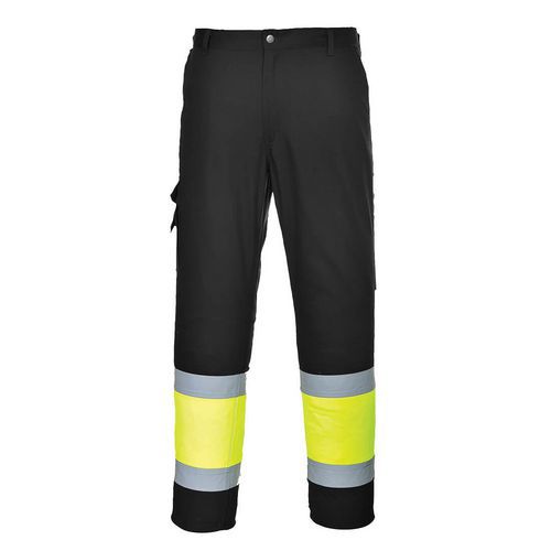 Hi-Vis Combat ľahké dvojfarebné nohavice, čierna/žltá