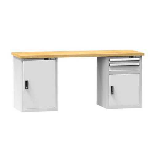 Dielenské stoly KOMBI KB4725, 2500 x 700 x 880 mm, BUK