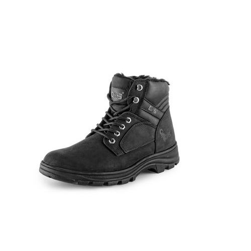 Zimné pracovné kožené členkové topánky CXS Industry, čierne