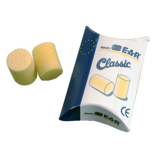 Jednorazové zátky do uší 3M E-A-R Classic, útlm 28 dB, 250 párov Jednorazové zátky do uší 3M E-A-R Classic, útlm 28 dB, 250 párov
