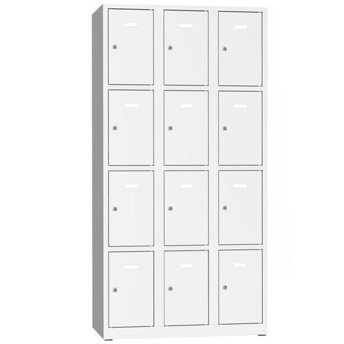 Zvárané šatníky Philip, 12 boxov, cylindrický zámok