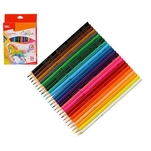 Pastelky DELI trojhranné ColoRun 24 barev Pastelky DELI trojhranné ColoRun 24 barev