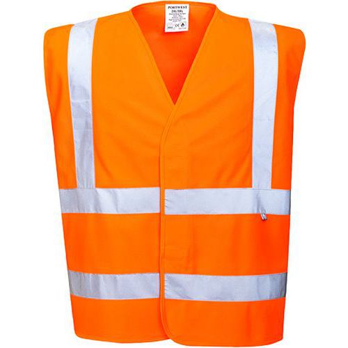 Nehorľavá reflexná vesta, oranžová Nehorľavá reflexná vesta, oranžová