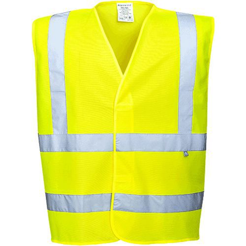 Nehorľavá reflexná vesta, žltá Nehorľavá reflexná vesta, žltá