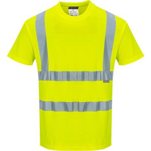 Bavlnené komfortné tričko s krátkym rukávom, žltá