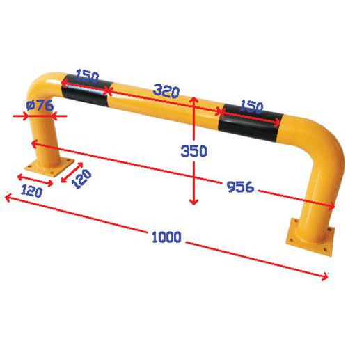 Kovová zábrana Manutan, nízka, dĺžka 100 cm Kovová zábrana Manutan, nízka, dĺžka 100 cm