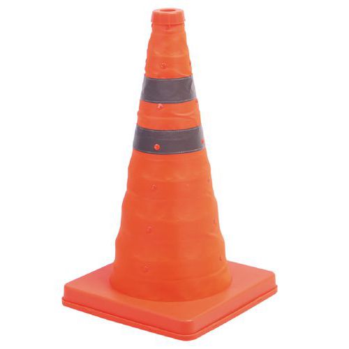 Skladací reflexný dopravný kužeľ Manutan K3, 45 cm Skladací reflexný dopravný kužeľ Manutan K3, 45 cm