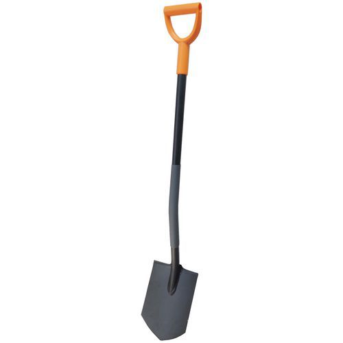 TOPTRADE rýľ špicatý, kovová násada, zváraný, tvarovaný profil, dĺžka 1 200 mm Profi