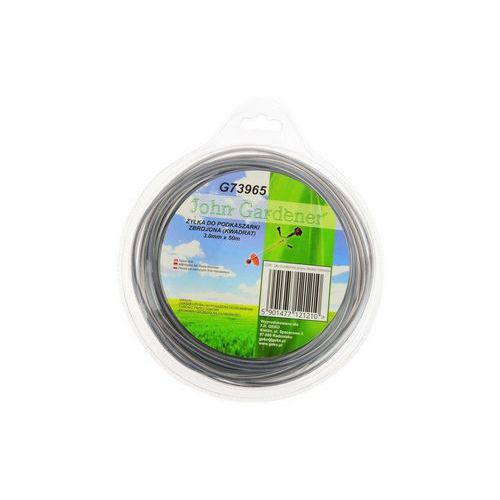 Struna do kosačky zosilnená, 3,0mm, 50m, štvorcový profil, nylon, GEKO
