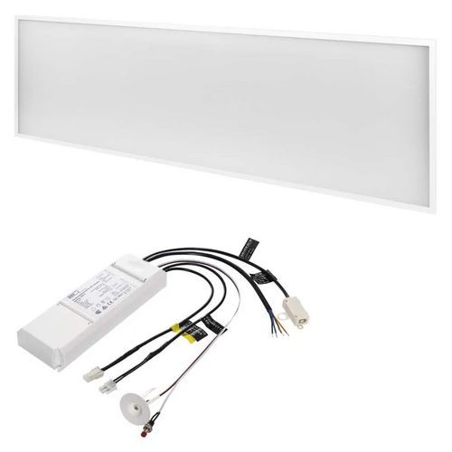 LED panel PROXO 30x120, obdĺžnikový vstavaný biely, 40 W neutrálna biela, Emergency
