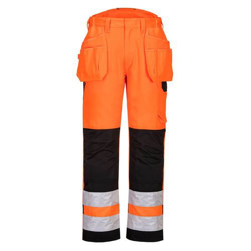 PW2 Hi-Vis nohavice, čierna/oranžová